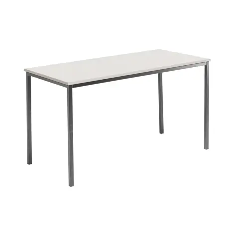 Rectangular Student Spiral Stacking Table - 1500 - 710 High - Dark Grey Frame - Light Grey